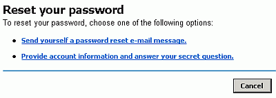 reset my password
